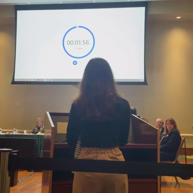 Isha Modha speaking at the BOT board meeting at USF_#21